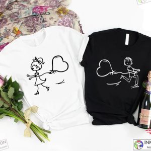 Valentine Matching Couple Shirt Cute Matching Tees Cute Couples Gift Tee 1