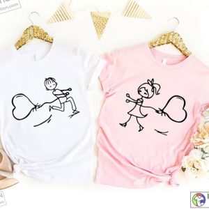 Valentine Matching Couple Shirt Cute Matching Tees Cute Couples Gift Tee 3