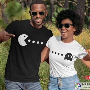 Valentine Pacman Shirts Matching Couple Tshirts Valentines Shirts 2