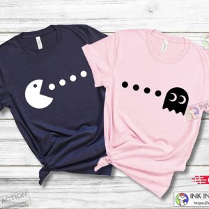 Valentine Pacman Shirts Matching Couple Tshirts Valentines Shirts 3