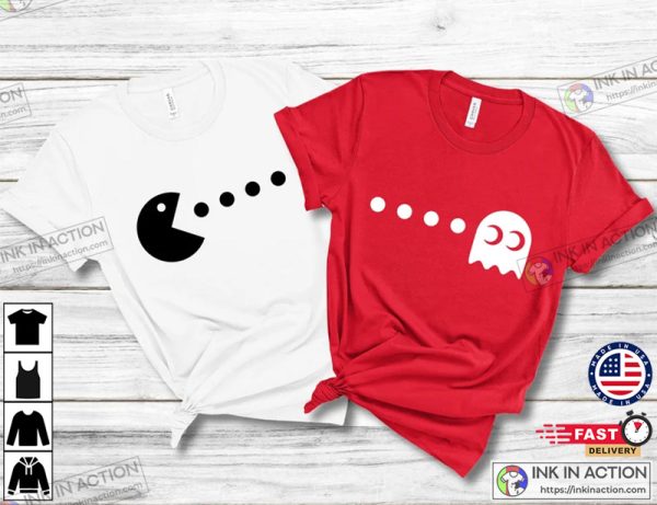 Pacman Shirts Matching Couple T-shirts, Valentines Shirts