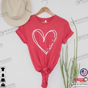 Valentines Day Shirt Valentine Shirt Personalized Double Heart Shirt Custom Valentines Day Gift Heart Shirt 3