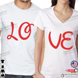 Valentines Gift Matching Couples Set Mens Tee Womens T Shirt Love His And Hers Honeymoon 2