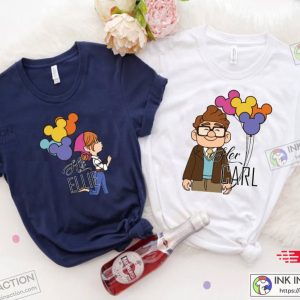 Vanlentine His Carl Her Ellie Shirts Carl And Ellie Shirts Up Couple Tshirt Disney Couple Gift 1
