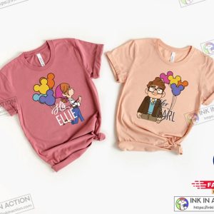 Vanlentine His Carl Her Ellie Shirts Carl And Ellie Shirts Up Couple Tshirt Disney Couple Gift 2