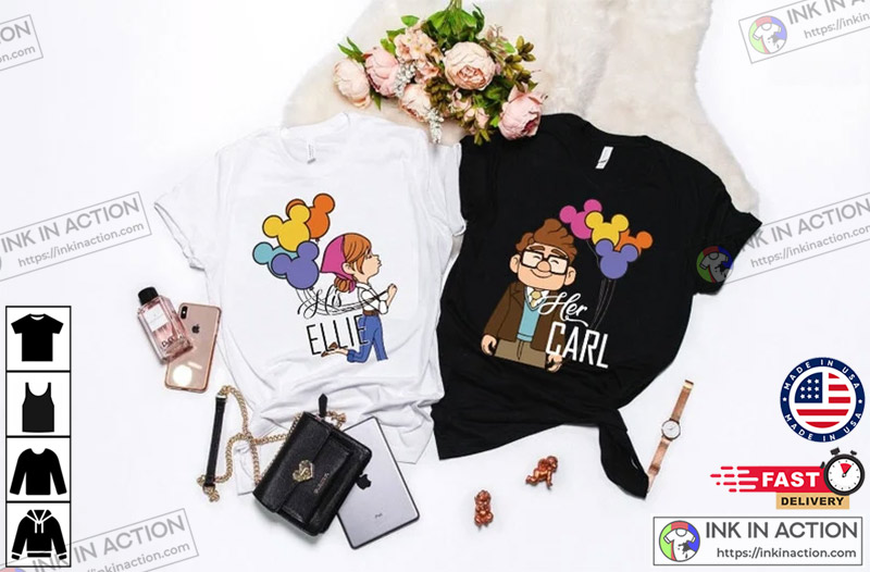 Disney Matching Couple Sweatshirts, Carl And Ellie Up Movie Couple Shirt, Best Gifts For Couple …