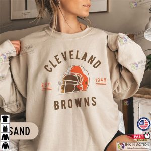 Vintage Cleveland Browns Football Crewneck Sweatshirt Cute Fall Pullover Football Fan Apparel Cleveland Sports Sweatshirt 5