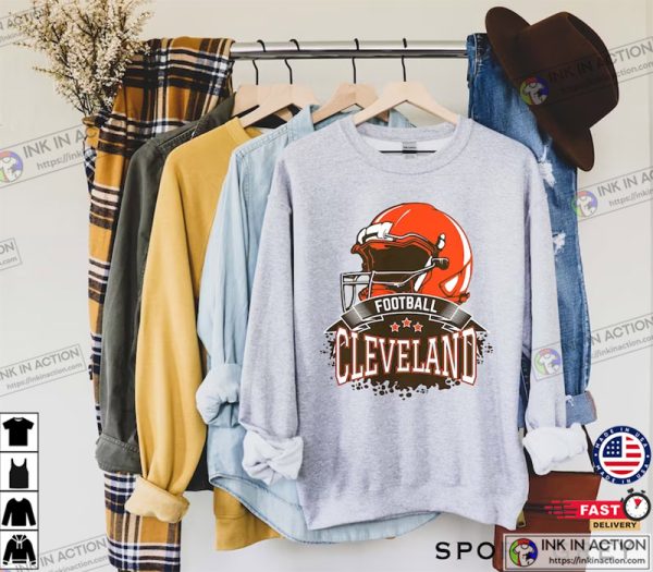 Vintage Cleveland Football Sweatshirt, Cleveland Ohio Football