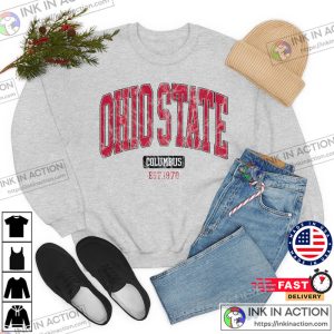 Vintage Ohio State Sweatshirt Ohio State Fan Crewneck Sweatshirt Ohio State College Basic Shirt 2