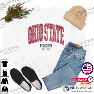 Vintage Ohio State Sweatshirt Ohio State Fan Crewneck Sweatshirt Ohio State College Basic Shirt