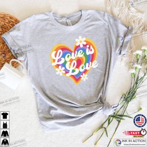 Vintage style pride shirt Gay Rainbow Shirt LGBT Shirt Lesbian Shirt Gay Pride Shirt Softstyle Unisex Tee 3