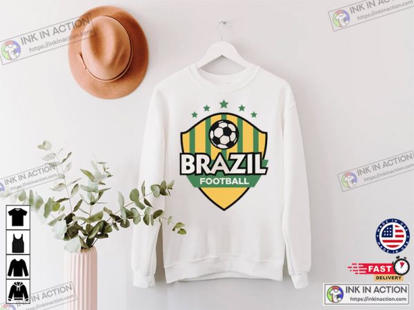 Brazil National Flag National Soccer Team Logo Shirt