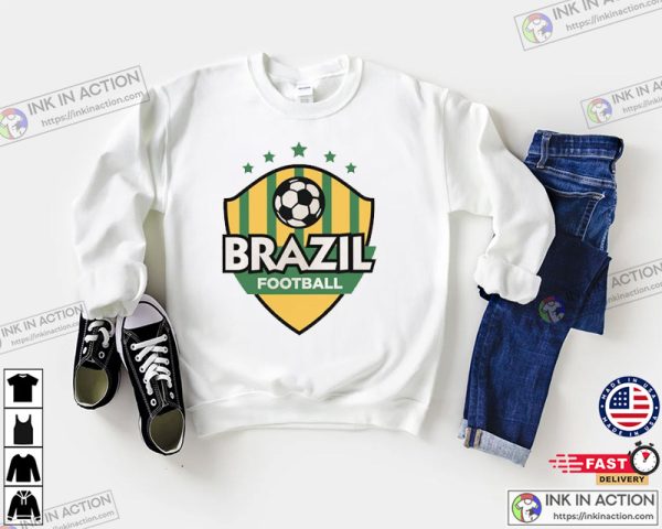 Brazil National Flag National Soccer Team Logo Shirt