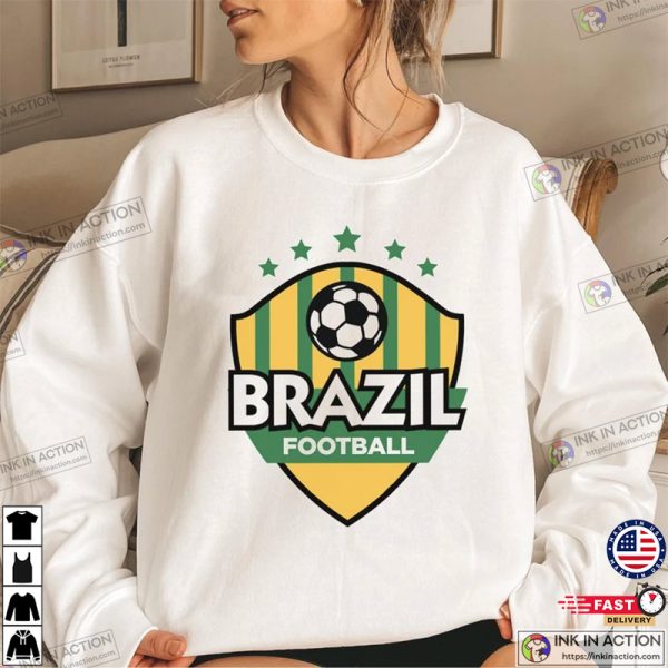 Brazil National Flag National Soccer Team Logo Shirt