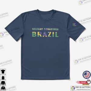 WC Brazil Selecao Canarinha World Cup Qatar 2022 Football Soccer National Flag Active Tshirt 2