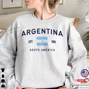 Team Argentina Logo World Cup 2022 Soccer Shirt