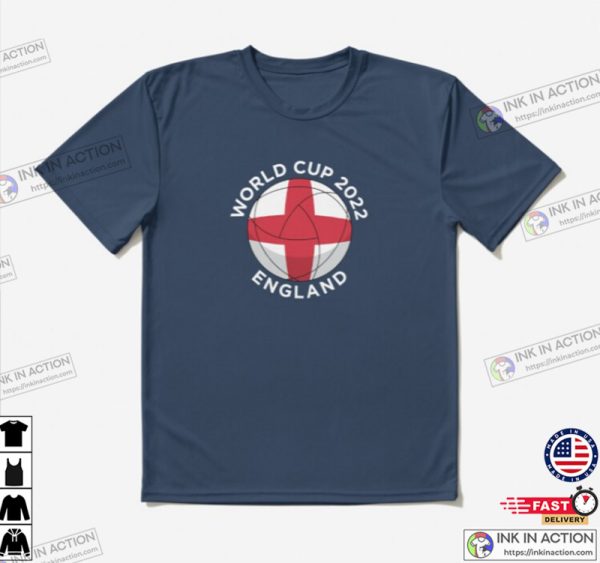 FIFA World Cup Qatar 2022 Football England Flag T-shirt