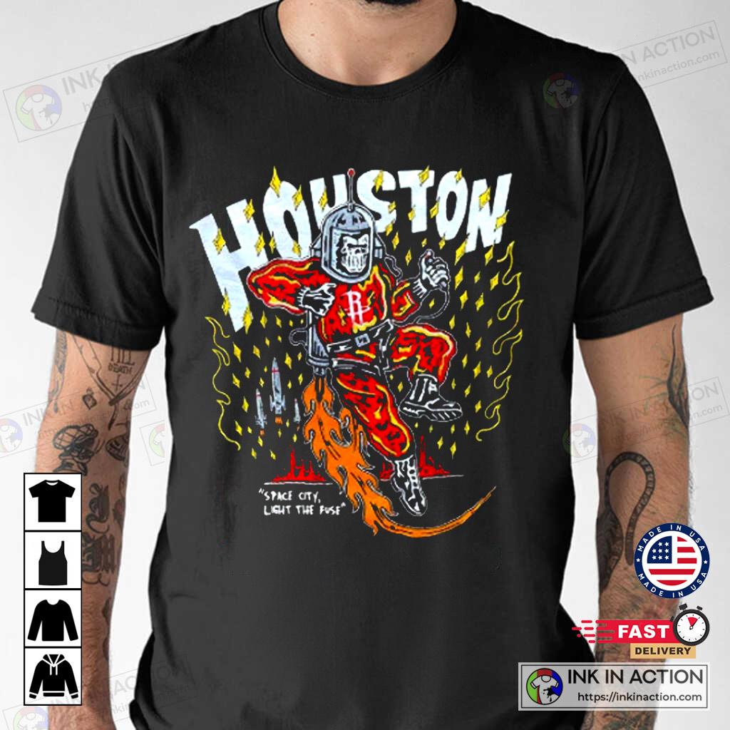 Warren Lotas Houston Rockets Space City Light the Fuse NBA T Shirt UNISEX 