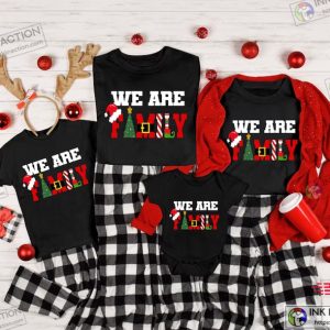 We Are Family Basic Matching Christmas Shirt