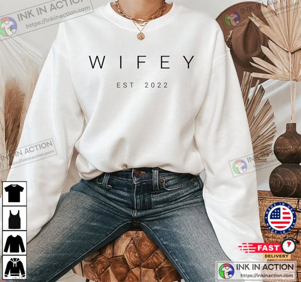 Wifey Hubby Gift for Fiance Wedding Gift Husband And Wife Gift Matching Couple Shirt