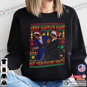 Will Slap Chris Meme 2022 Santa Award Show Christmas Sweatshirt