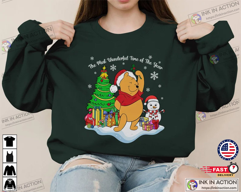Lovely Pooh Bear Winnie The Pooh Christmas Sweatshirt