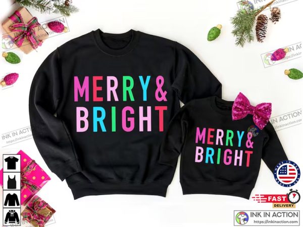 Merry And Bright Color Christmas Sweater