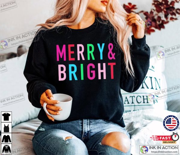 Merry And Bright Color Christmas Sweater