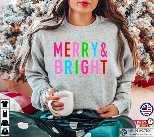 Merry And Bright Color Christmas Sweater