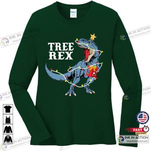 X ma Funny Xmas Lights Christmas Tree Rex Pajama Dinosaur Tcool 1
