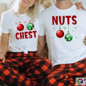 X mas Chest Nuts Matching Chestnuts Plaid Christmas Couples Shirt Chest Nuts Christmas Shirts 1