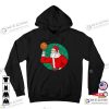 Christmas Basketball Santa Claus Spinning Ball Basic Hoodie