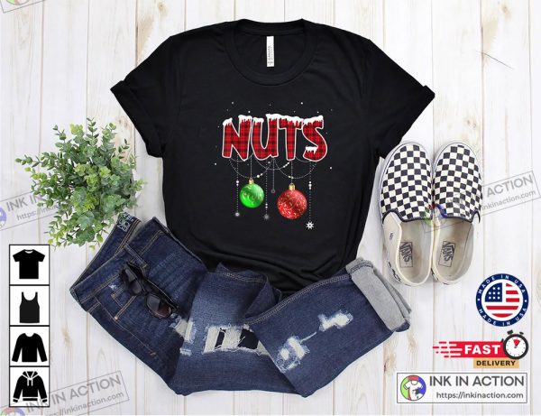 X-mas Christmas Chest Nuts Couples Matching Basic Shirts