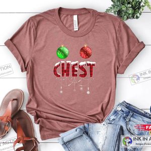 X mas Christmas Chest Nuts Couples Matching Shirts 2