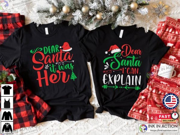 Christmas Couple Pajama Shirts Couples Christmas Sweaters Funny Christmas Shirt