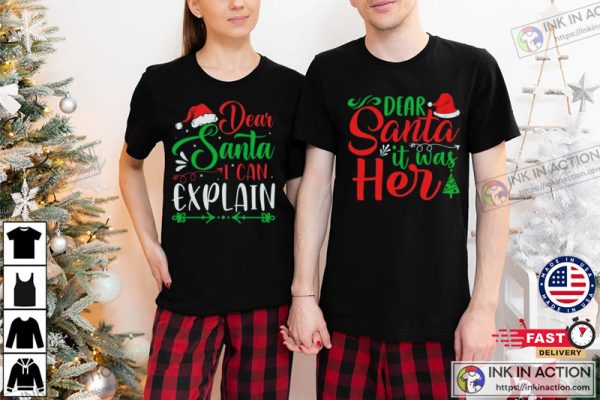 Christmas Couple Pajama Shirts Couples Christmas Sweaters Funny Christmas Shirt