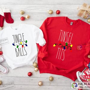 Christmas Couple Shirt Tinsel Tits Jingle Balls Christmas Gift For Couple