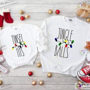 X mas Christmas Couple Shirt Tinsel Tits Jingle Balls Christmas Gift For Couple 4