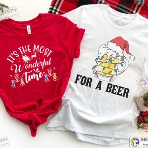 It’s the Most Wonderful Time For a Beer Couples Holiday Tee