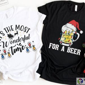 It’s the Most Wonderful Time For a Beer Couples Holiday Tee