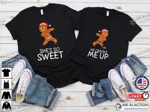 Christmas Gingerbread Shirts, Christmas Couple Shirts, Christmas Love Shirts, Matching Christmas Party Shirts