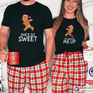 X mas Christmas Gingerbread Shirts Christmas Couple Shirts Christmas Love Shirt Matching Christmas Party Shirt 3