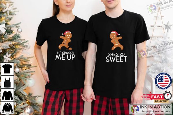 Christmas Gingerbread Shirts, Christmas Couple Shirts, Christmas Love Shirts, Matching Christmas Party Shirts