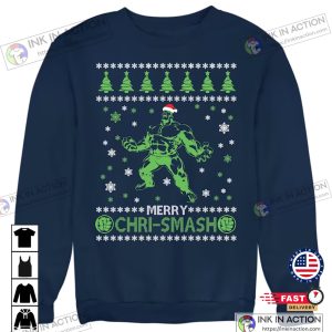 Christmas Jumper Sweatshirt Hulk Chri-Smash