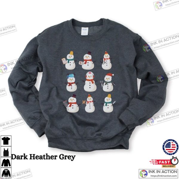 Funny Snowman Christmas Nurse Sweater