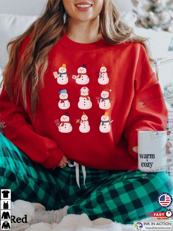 Funny Snowman Christmas Nurse Sweater