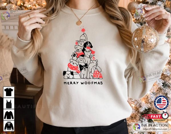 Merry Woofmas Retro Vintage Christmas Shirt