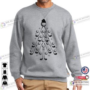 X mas Christmas Tree Xmas Golf Player Golf Ball Golf Club Lover Gift Sweatshirt 2