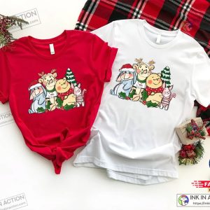 X mas Christmas Winnie The Pooh Comfort Colors Shirt Pooh Friends Shirt Retro Disney Christmas Shirt Disney Pooh Bear Shirt 3