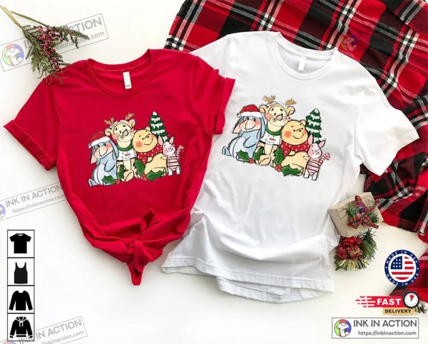 Christmas Winnie The Pooh Comfort Colors Shirt
